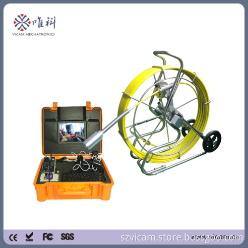 120m Dragable Snake Push Cable Pipeline Inspection with Big Camera